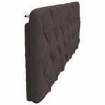 vidaXL Coussin de tête de lit marron foncé 180 cm tissu