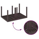 vidaXL Ensemble de salle à manger pour jardin 5 Pièces Marron Rattan Polt