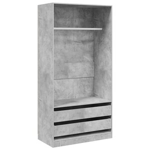 vidaXL Garde-robe Gris béton 100x50x200 cm Bois d'ingénierie