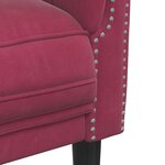 vidaXL Fauteuil rouge bordeaux velours