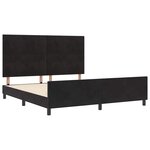 vidaXL Lit à ressorts avec tête de lit Noir 180 x 200 cm Velours