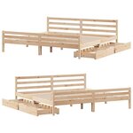vidaXL Cadre de lit sans matelas 200x200 cm bois massif de pin
