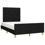 vidaXL Cadre de lit sans matelas noir 120x190 cm tissu