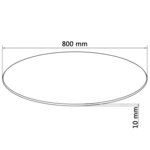 vidaXL Dessus de table rond Verre trempé 800 mm