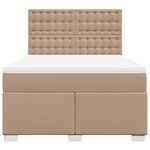 vidaXL Sommier à lattes de lit avec matelas Cappuccino 140x200 cm