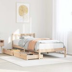 vidaXL Cadre de lit sans matelas 75x190 cm bois de pin massif