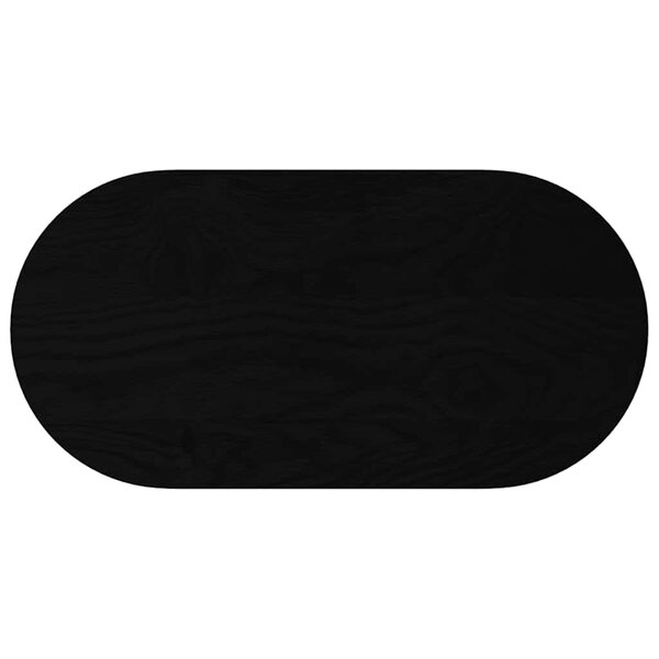 vidaXL Dessus de table marron foncé 80x40x4 cm bois chêne massif ovale
