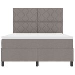 vidaXL Lit Box Spring avec Matelas Taupe 140x190 cm Tissu