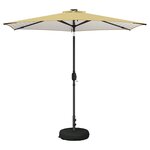 vidaXL Parasol de jardin avec lumières LED et base 270 x 270 cm