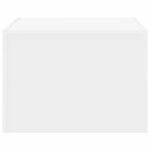 vidaXL Table basse blanc 50x50x35 cm bois d'ingénierie