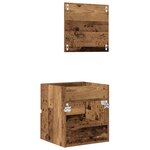 vidaXL Meuble de rangement salle de bain Bois usé MDF avec placage en bois