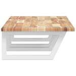 vidaXL Étagère de vasque murale acier et bois massif d'acacia