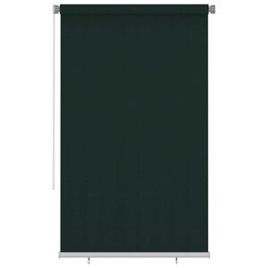 vidaXL Store roulant d'extérieur 140x230 cm Vert foncé PEHD