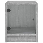 vidaXL Tables de chevet et portes vitrées 2Pièces sonoma gris 35x37x42cm