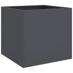 vidaXL Jardinières 2 Pièces anthracite 42x40x39 cm acier