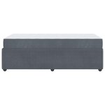 vidaXL Cadre de lit avec matelas Gris foncé 90 x 200 cm tissu