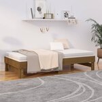 vidaXL Lit coulissant Marron miel 2x(75x190) cm Bois de pin massif