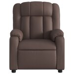 vidaXL Fauteuil de massage inclinable Marron Similicuir