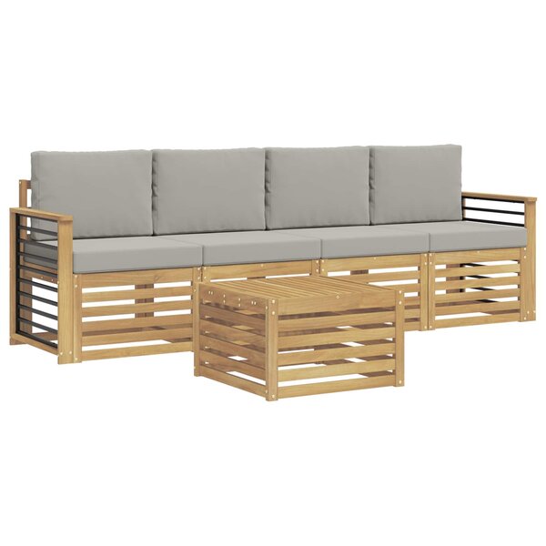vidaXL Ensemble de canapés d'extérieur 5 pc
