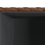 vidaXL Jardinières d'extérieur 3 Pièces marron résine tressée