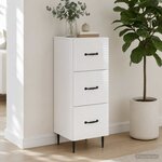 vidaXL Armoire à tiroirs Blanc 33 x 34 5 x 89 5 cm Bois d'ingénierie