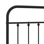 vidaXL Tête de lit métal noir 100 cm