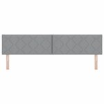 vidaXL Tête de lit LED Gris clair 200 cm tissu