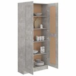 vidaXL Bibliothèque Gris béton 82 5x30 5x185 5 cm Bois d'ingénierie