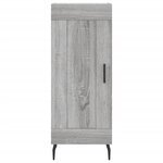 vidaXL Buffet Sonoma gris 34 5x34x90 cm Bois d'ingénierie