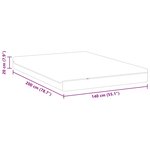 vidaXL Matelas Blanc  Gris 140 x 200 cm Mousse