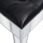 vidaXL Coiffeuse miroir avec tabouret MDF et verre