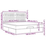 VidaXL Cadre de lit ottoman avec matelas noir 180x200cm velours