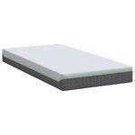 vidaXL Matelas Blanc  Gris 90 x 200 cm Mousse