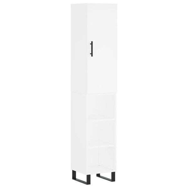 vidaXL Buffet haut Blanc 34 5x34x180 cm Bois d'ingénierie