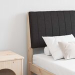 vidaXL Tête de lit capitonnée Noir 140 cm Pin massif