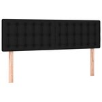 vidaXL Sommier à lattes de lit avec matelas LED Noir 140x200 cm Tissu