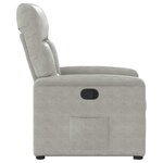 vidaXL Fauteuil inclinable gris clair tissu microfibre