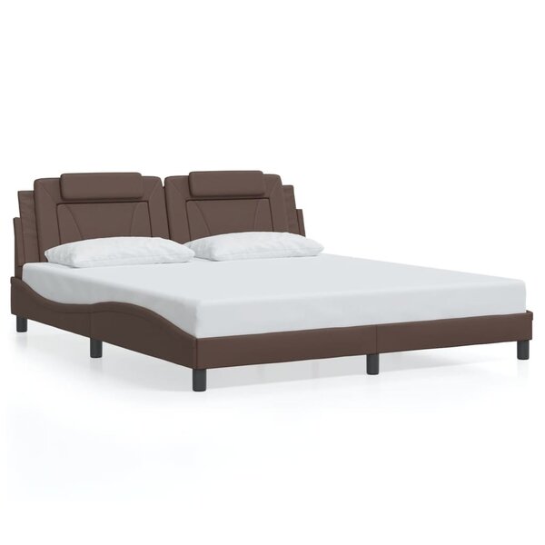 vidaXL Cadre de lit sans matelas marron 180x200 cm similicuir