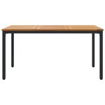 vidaXL Tables de jardin Naturel et noir 150 x 90 x 75 cm