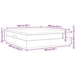 vidaXL Lit avec rangement et matelas Vert foncé 160 x 200 cm Velours