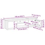 vidaXL Support pour TV HILL Marron miel 158 x 40 x 39 5 cm Pin massif