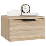vidaXL Tables de chevet murales 2 Pièces Chêne sonoma 34x30x20 cm