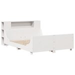 vidaXL Cadre de lit sans matelas blanc 160x200 cm bois de pin massif