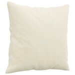 vidaXL Canapé 3 places avec oreillers décoratifs crème 180 cm velours
