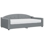 vidaXL Lit de jour avec matelas gris clair 100x200 cm tissu