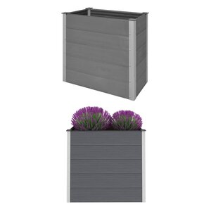 vidaXL Lit surélevé de jardin WPC 100x50x91 cm Gris