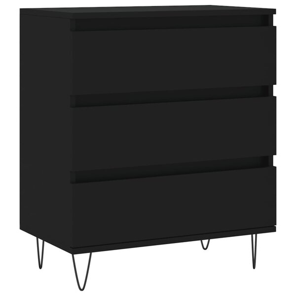 vidaXL Buffet Noir 60x35x70 cm Bois d'ingénierie