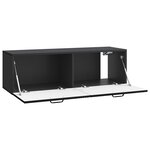 vidaXL Meuble TV mural Noir 98 x 31 x 30 cm Bois d'ingénierie