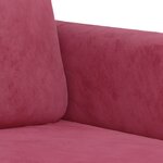 vidaXL Ensemble de canapés 3 Pièces rouge bordeaux velours
