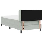 Box Spring VidaXL avec Matelas Gris Clair 100x200 cm Velours